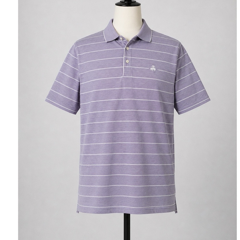 Brooks Brothers Mens Original Fit Mercerized Cotton Polo Shirt Purple Sz Small
